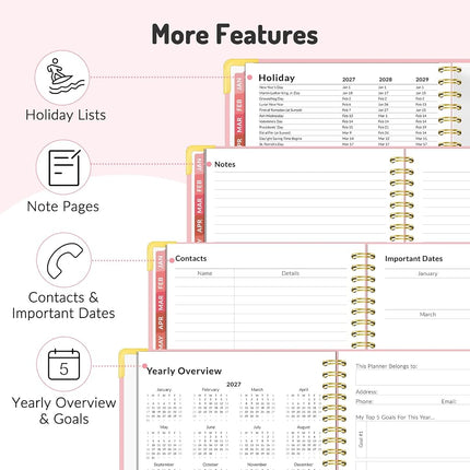 Jul 2026 - Dec 2027 Planner, Forvencer 18 Month Planner 2026-2027, 8.5"x11"