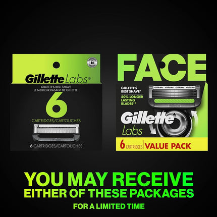 GilletteLabs Razor Blade Refills, 6 count