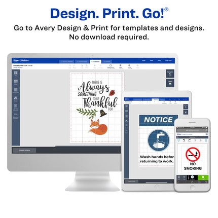Avery Matte White Rectangle Labels with Sure Feed, 10" x 7.5", 100 Matte White Printable Labels