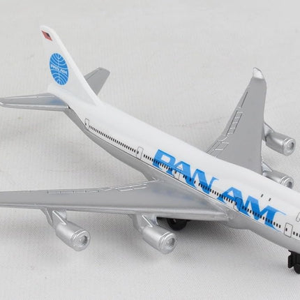 Herpa Toys Single Airplane Pan Am 747, toy model in small scale, aeroplane model, collect, play, miniature model made of plastic - suitable for 3 year olds