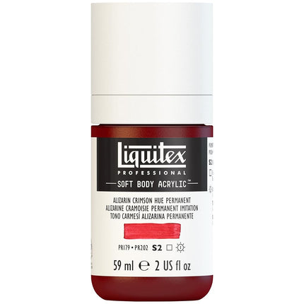 Liquitex Professional Soft Body Acrylic Paint 2-oz bottle, Alizarin Crimson Hue Permanent