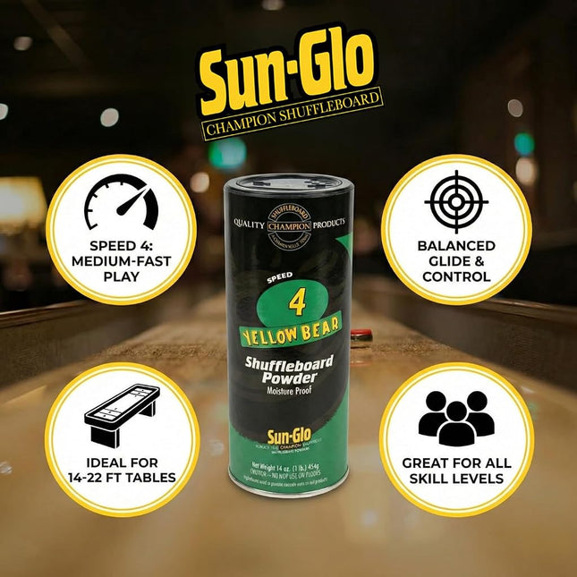 3 Pack Sun-Glo #4 Speed Shuffleboard Powder Wax