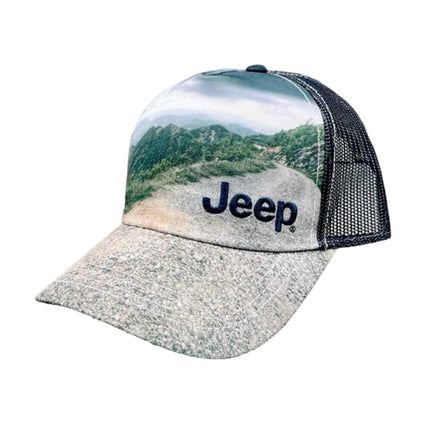 Jeep Trail Logo Trucker Hat- Ladies/Youth Size Green, Green, One size
