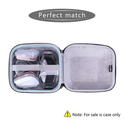 LTGEM EVA Hard Case for 3M Medium Reusable Half-Mask Respirator Face Piece 1/2 Mask DEWALT Safety Goggle/Filter