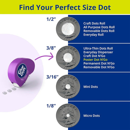 Glue Dots "Dot N Go" Poster Dots, Transparent