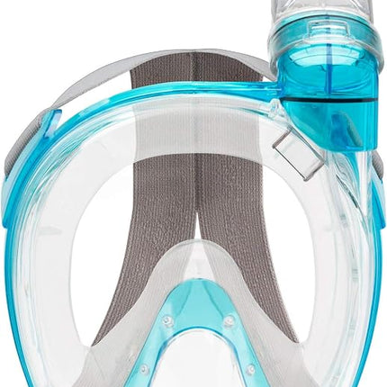 Cressi Baron Máscara Facial Completa, Transparente/Aguamarina, S/M