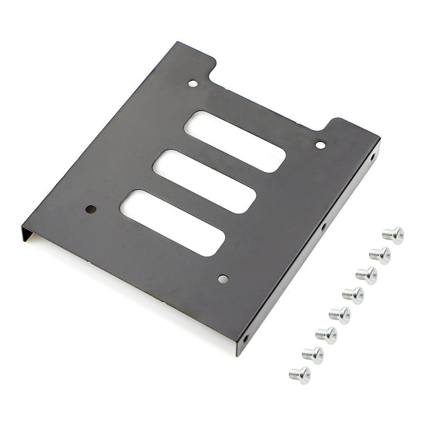 Pasow 2 Pack 2.5" to 3.5" SSD HDD Hard Disk Drive Bays Holder Metal Mounting Bracket Adapter for PC (Bracket)