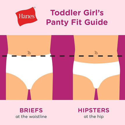 Hanes Culottes Coton pour Tout-Petites Filles, Paquet de 10, Taille 4/5, Couleurs Assorties