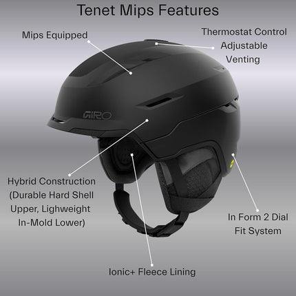 Giro Tenet MIPS Snow Helmet - Matte White Lx - Size M (55.5-59 cm)