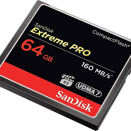 SanDisk Extreme Pro 64 GB 160 MB/s CompactFlash Memory Card - Black/Gold/Red