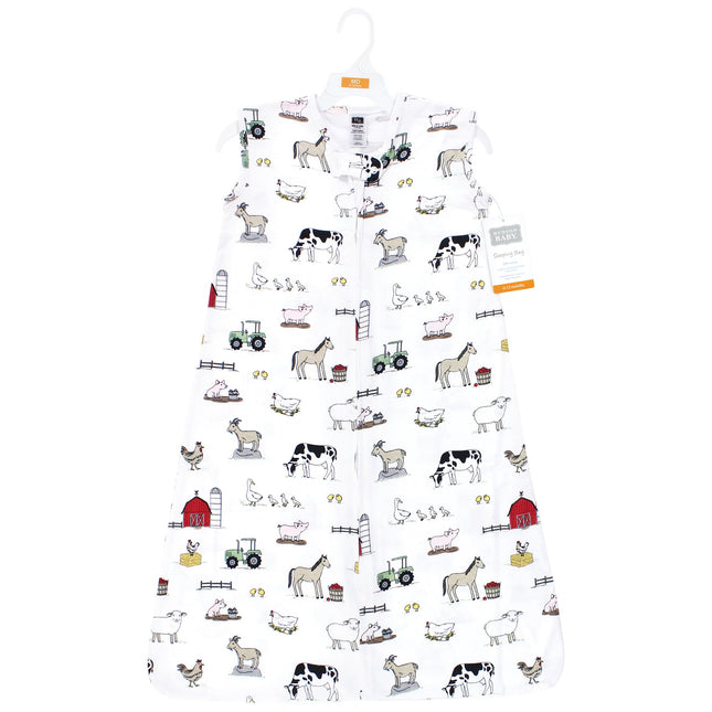 Gigoteuse unisexe en coton sans manches Hudson Baby, motif ferme, 12-18 mois