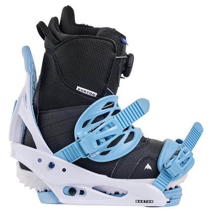 Fixations de snowboard Burton Smalls Re:Flex pour enfants, Bleu poussière, L