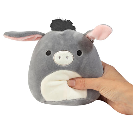 Squishmallows Mini Peluche de Burro Jason de 5 Pulgadas - Peluche Oficial de Jazwares - Juguete Coleccionable de Peluche Suave de Granja - Regalo para Niños y Niñas