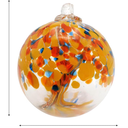 Dale Tiffany Hand Blown Glass, 4" Diameter Aura, Tree of Life Collection, Witch Globe Hanging Garden Indoor/Outdoor Decorative Ornament Gazing Ball