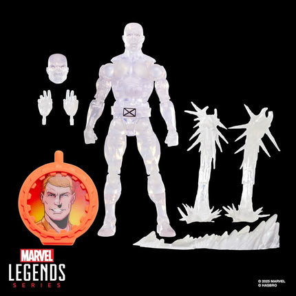 Marvel Legends Series Secret Wars Ice Man, X-Men Retro Marvel Comics Collectible 6 Inch Action Figure with Lenticular Shield