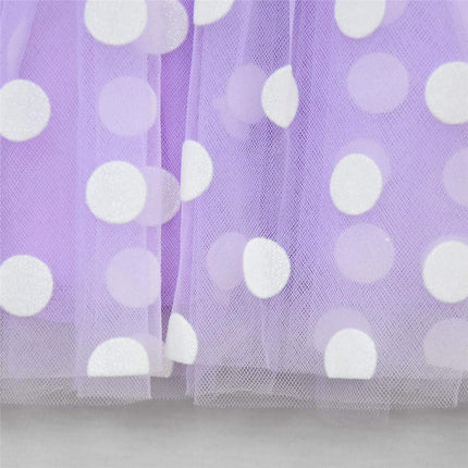 Dressy Daisy Baby Girl Polka Dots Fancy Dress Up Birthday Party Costume with Mouse Ears Headband Size 18 Months, Purple