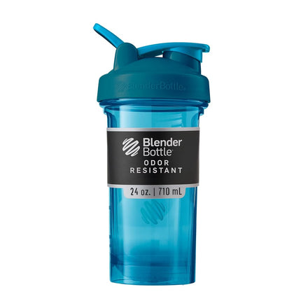 Vaso mezclador BlenderBottle Pro Series, perfecto para batidos de proteínas y pre-entrenamiento, 710 ml, azul océano