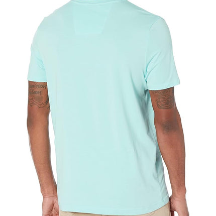Nautica Men's Short Sleeve Solid Slim Fit V-Neck T-Shirt, Harbor Mist, Large