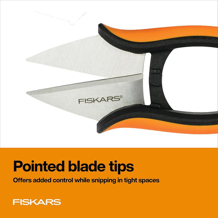 Fiskars Herb Garden Herb Scissors, 5-Inch Garden Shears, Handheld Herb Snips with Sheath and SoftGrip Handle, Dishwasher Safe