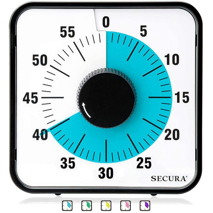 Secura Kitchen Timer 60-Minute Mechanical Visual T