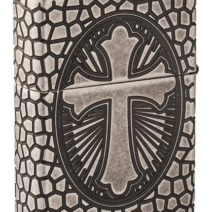 Zippo Tiki Totem Design Armor Antique Brass Pocket Lighter