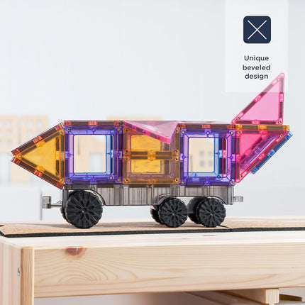 CONNETIX Magnetic Tiles Pastel Transport Pack, 50 Pieces