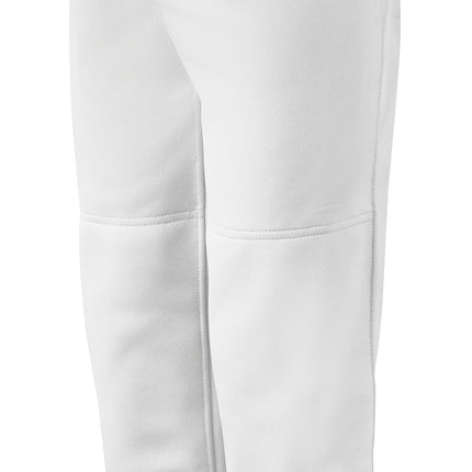 Mizuno Girls (Youth) Belted Softball Pant, White, 