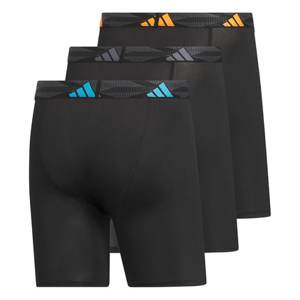 adidas Mens Microfiber 3-Pack Boxer Briefs Casual Casual - Black