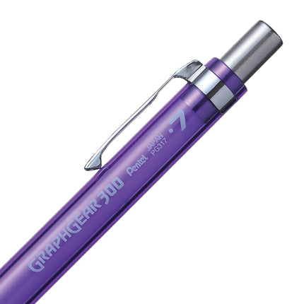 Pentel GraphGear 300 Mechanical Pencil, Box of 12 Pencils, violet, 0.7mm