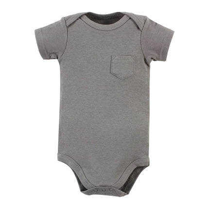 Lot de 5 grenouillères en coton Hudson Baby pour bébé unisexe, motif ours en peluche, prématuré