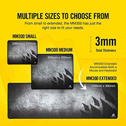 Corsair Gaming MM300 Medium Anti-Fray Cloth Gaming Mouse Mat