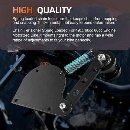 Tensor de cadena sthus Black con resorte para bicicleta motorizada de 49 cc, 66 cc, 80 cc y motor de 2 tiempos