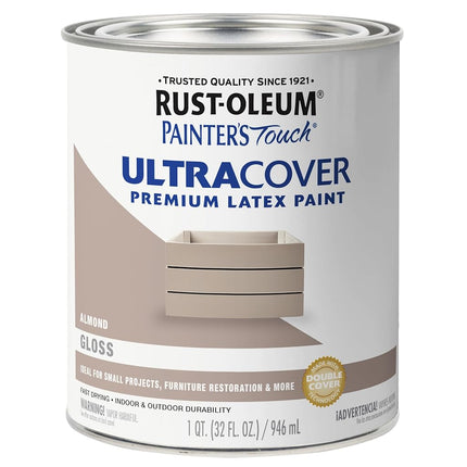 Rust-Oleum 1994502 Painters Touch Quart Latex, Gloss Almond
