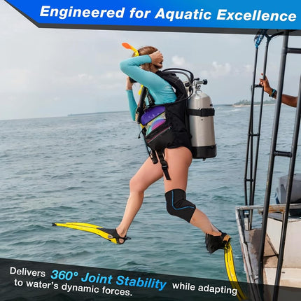 Rodillera Nvorliy AquaFlex Pro, rodillera de compresión para natación, actividades acuáticas, vela, buceo, surf, remo, kayak y recuperación de lesiones - Soporte para mujeres y hombres (XL)