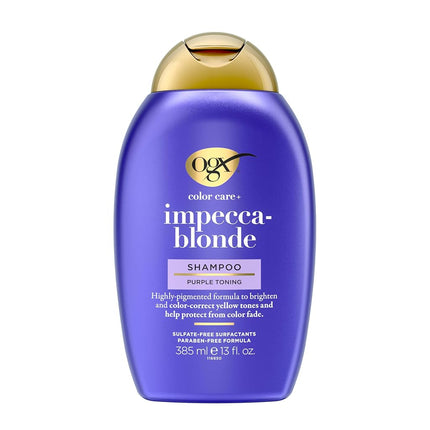 Ogx Blonde Enhance + Purple Toning Shampoo For Blonde Coloured Hair 385mL