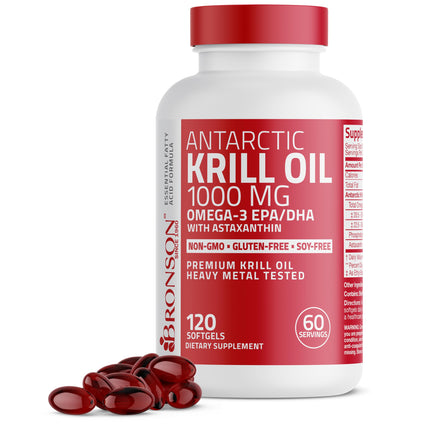 Bronson Antarctic Krill Oil 1000 mg with Astaxanth