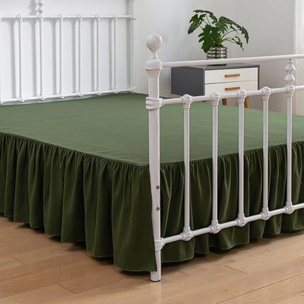Xuan dian Bed Skirt Full Size Ruffled Bed Skirt wi
