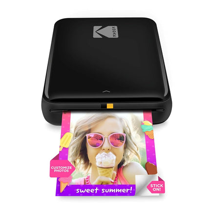 KODAK Step Instant Smartphone Photo Printer - Portable Mini Color Wireless Mobile Printer - Zink 2x3 Inch Sticky-Back Photos - Bluetooth Compatible with iOS & Android Devices - Fun Editing App - Black