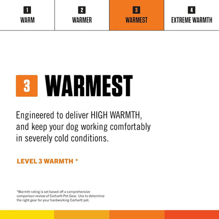 Carhartt Firm Duck Insulated Dog Chore Coat, Durable Weather Resistant Jacket for Cold and Windy Conditions, PFAS Free (Denim), Medium