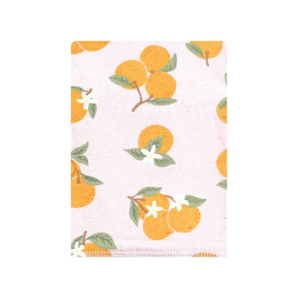 Hudson Baby Unisexo Bebé Algodón Franela Paños para Eructar Paquete, Naranja Cítrico, Talla Única