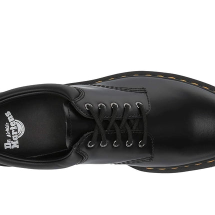 Dr. Martens Unisex-Adult 5-Eye Style 8053 Quad, Black Polished Smooth, 7 Women/6 Men