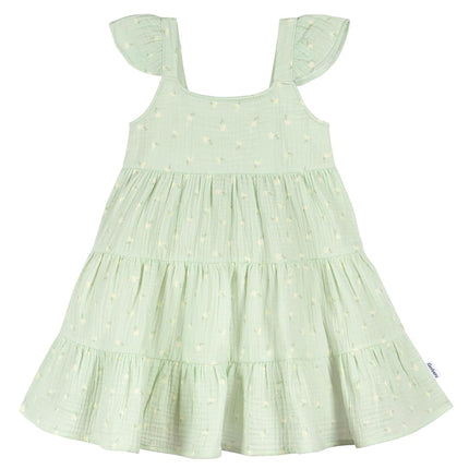Gerber Girls' Toddler Sleeveless Gauze Dress, Pick a Daisy, 2T