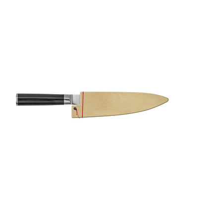 Shun Saya Sheath, Universal Fit for 7”-8” Chef and Santoku Knives, Blonde Beech Wood, Knife Edge Guard for Professional and Home Chefs