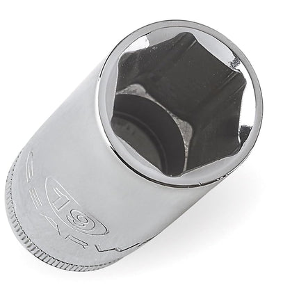 GearWrench 80646 1/2-Inch Drive 6 Point Deep Metric Socket 19mm