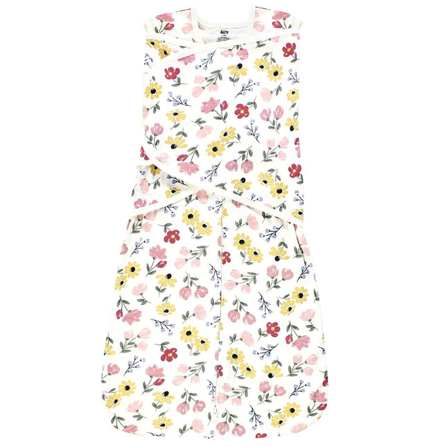 Hudson Baby Unisex Baby Convertible Swaddle Sleep Sack, Soft Painted Floral, 3-9 Months