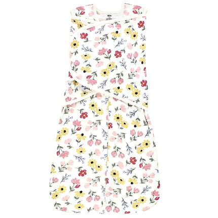 Hudson Baby Unisex Baby Convertible Swaddle Sleep Sack, Soft Painted Floral, 0-3 Months