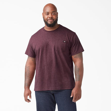 Dickies Men's Heavyweight Crew Neck Short Sleeve Tee T-Shirt, Burgundy Heather, XL