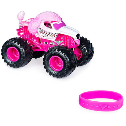 Monster Jam 2020 Spin Master 1:64 Diecast Monster Truck with Wristband: Ruff Crowd Monster Mutt Poodle