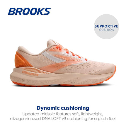 Brooks Women’s Adrenaline GTS 24 Supportive Running Shoe, Pink/Nectarine/Orange, 6.5 UK