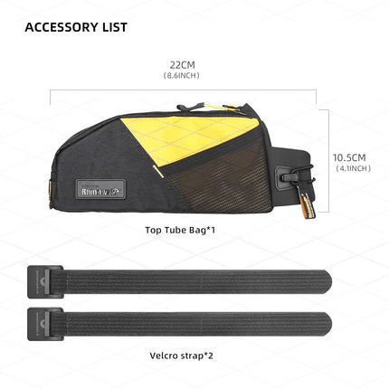 Rhinowalk Bike Top Tube Bag Bike Frame Bag 1.2L Waterproof Bicycle Bag Professional Cycling Accessories for Mountain Road Bike(Small)